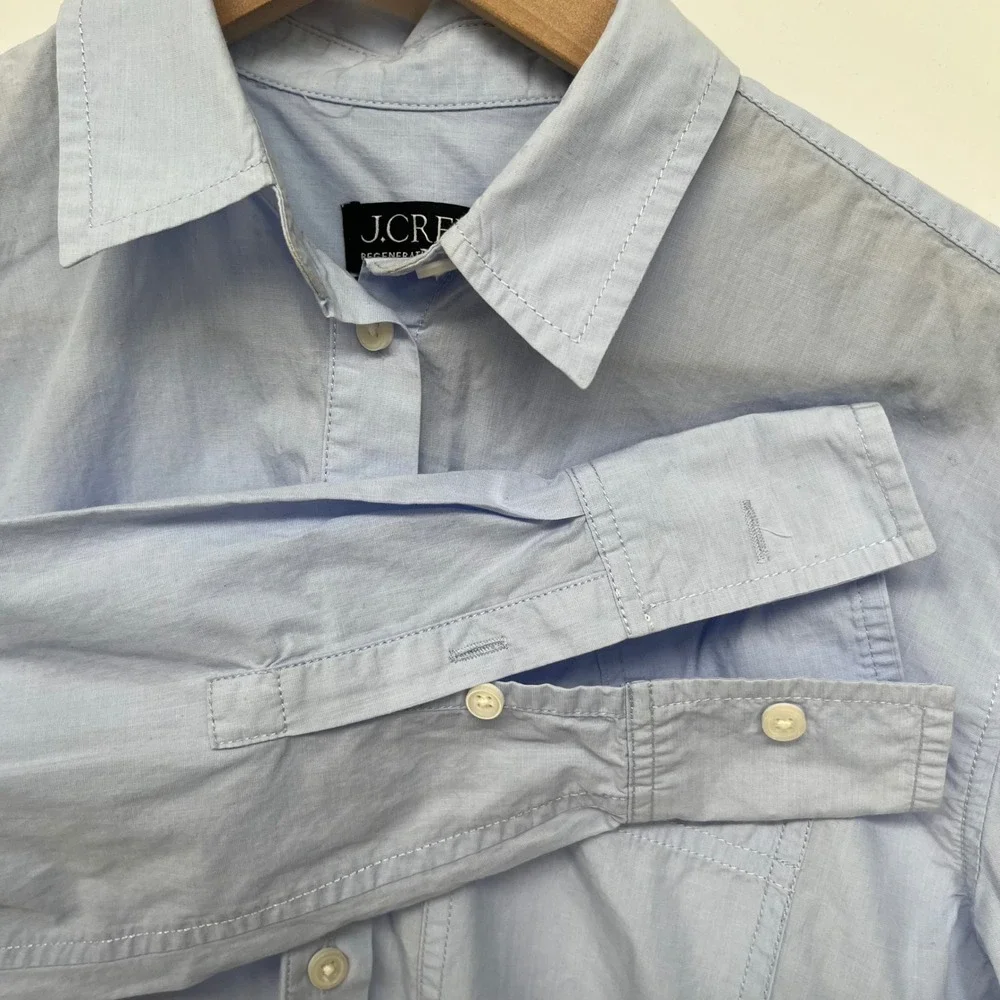J. Crew Garçon classic shirt in cotton poplin Button‎ Down Women 2 Blue BY715